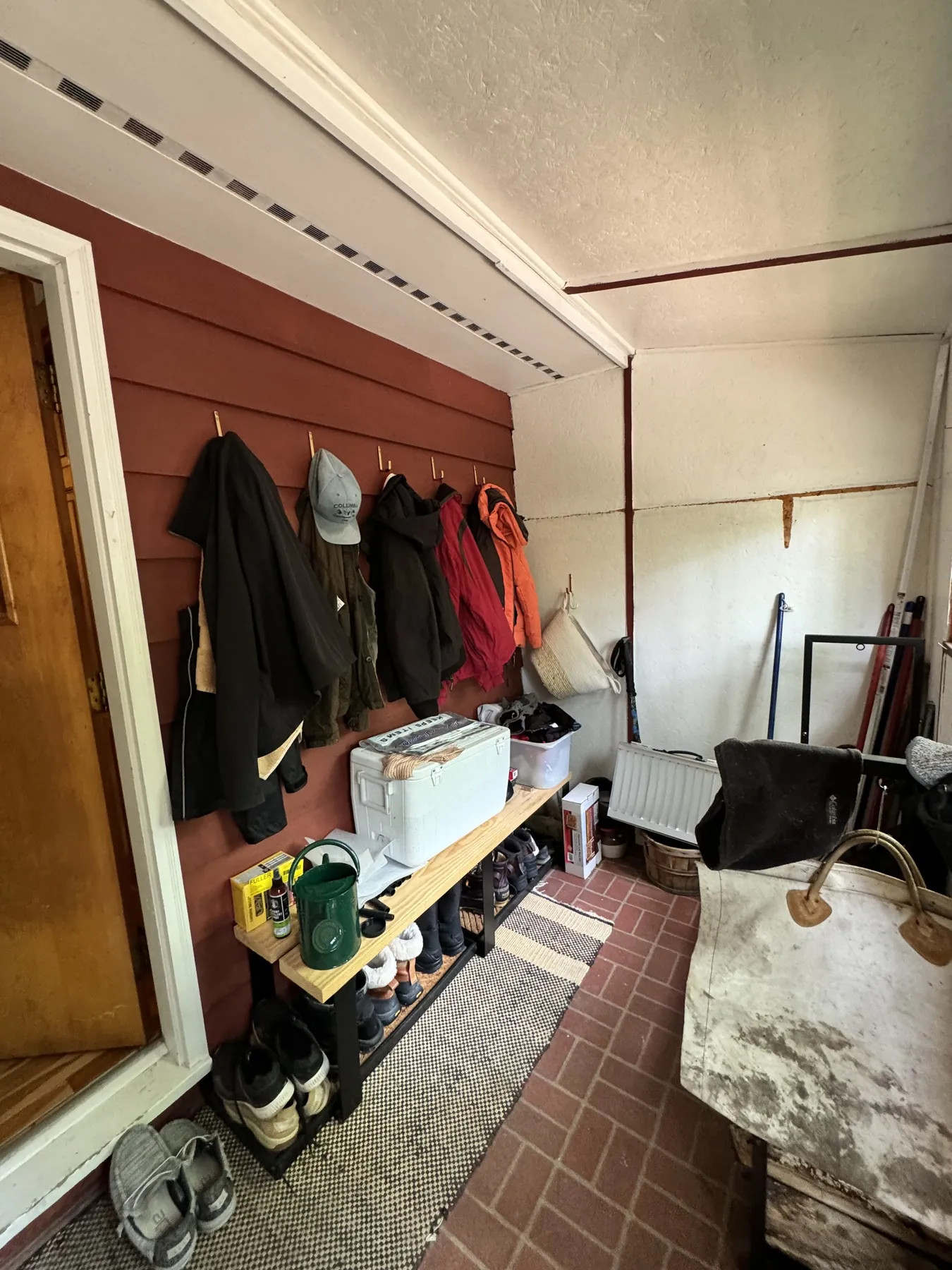 Cloudscape Cabin: Entryway mudroom revamp, 2024, before