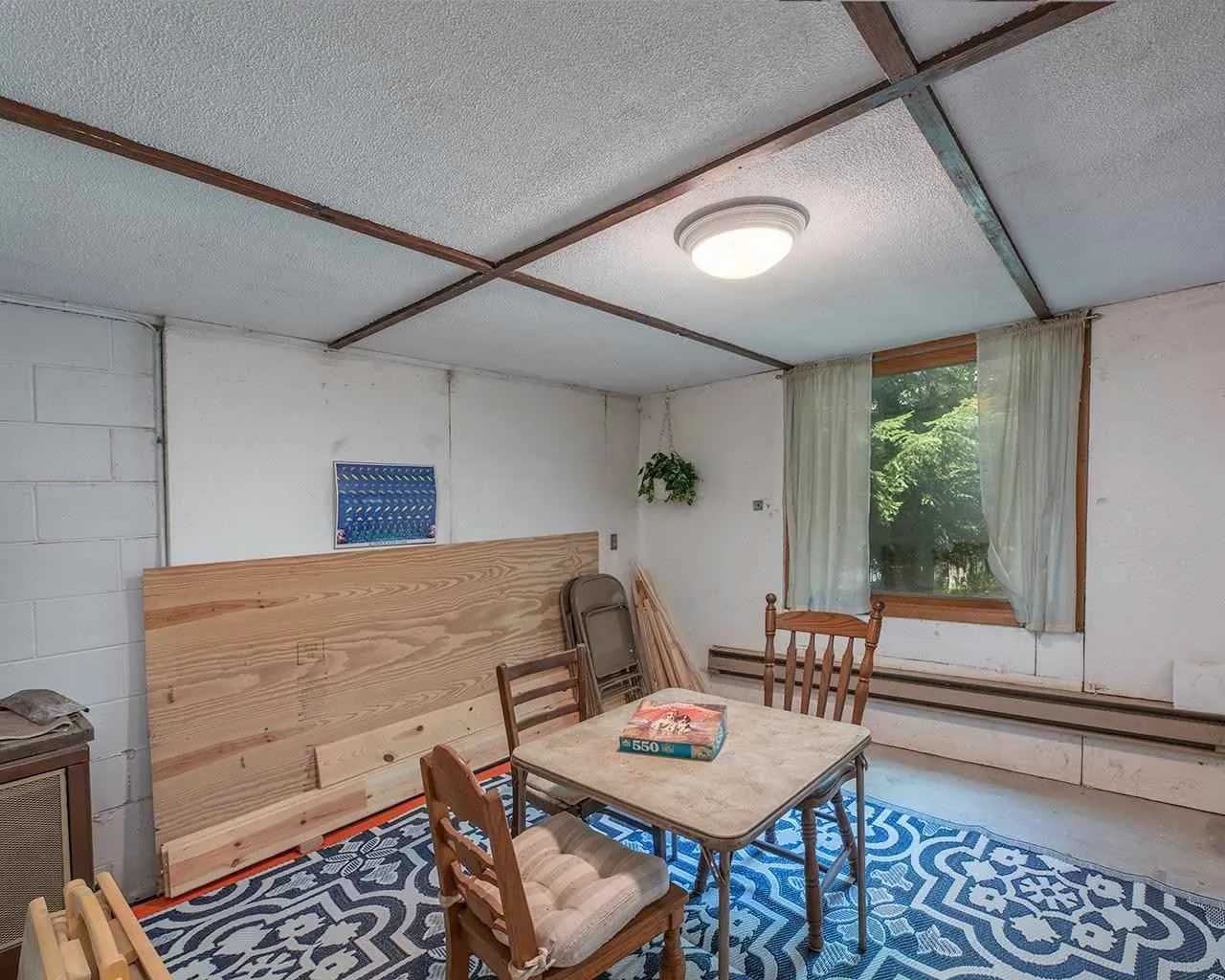 Cloudscape Cabin: Added finished basement, 2021. Added gas fireplace, 2024, before