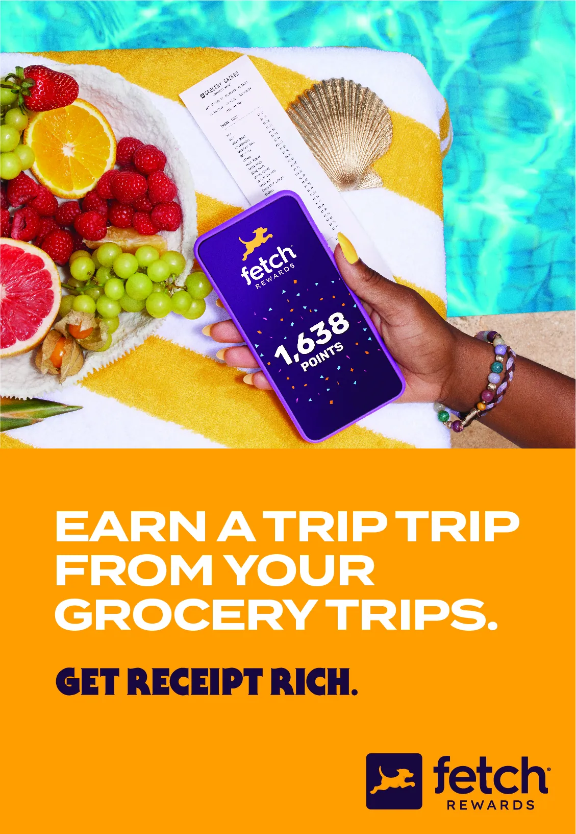 Fetch: Get Receipt Rich: Out of home: "Earn a trip trip"