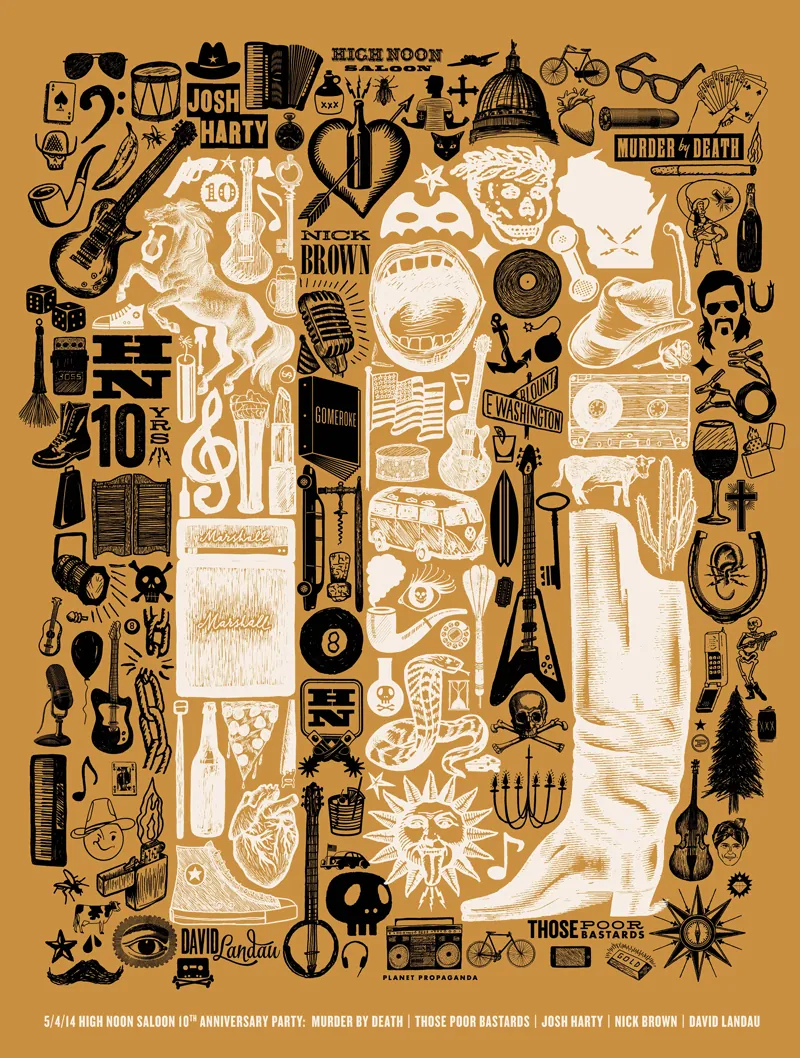 Posters: High Noon Saloon 10 year anniversary