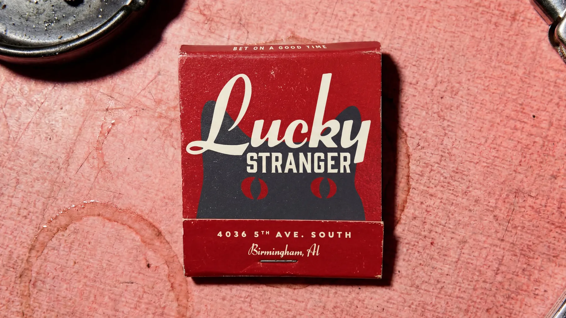 Lucky Stranger matchbook with the bar's logo