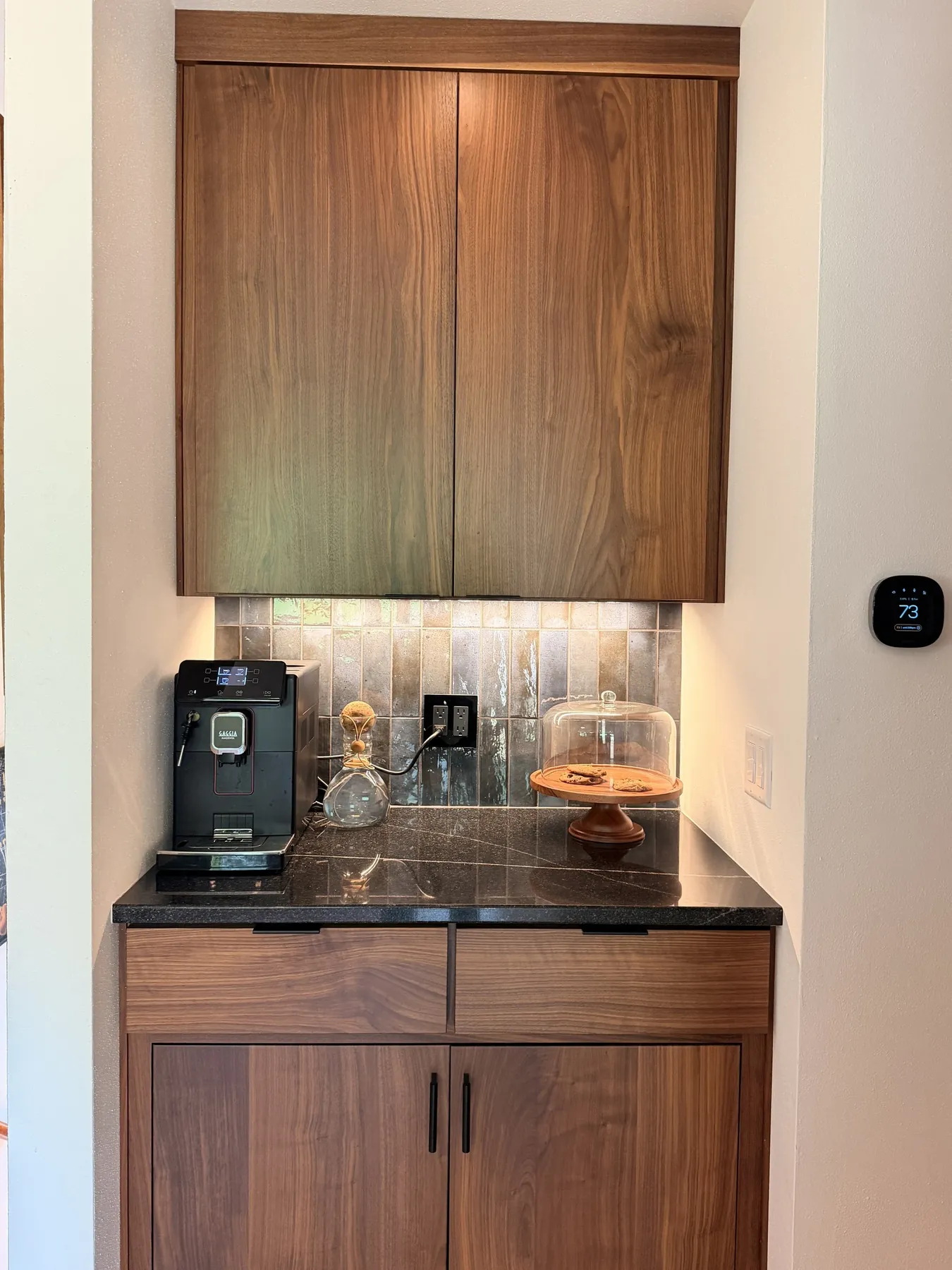 Madison Midcentury Home: Formerly a closet, now a coffee nook