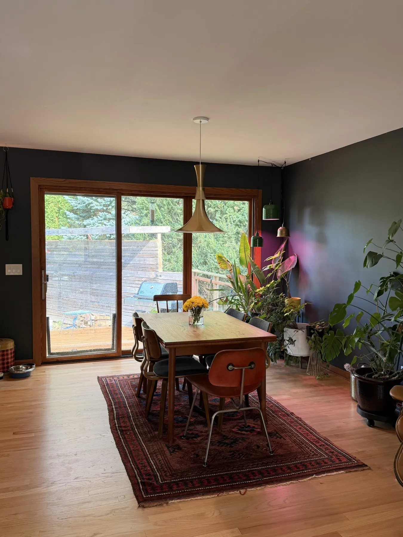 Dining room after the remodel, with more light