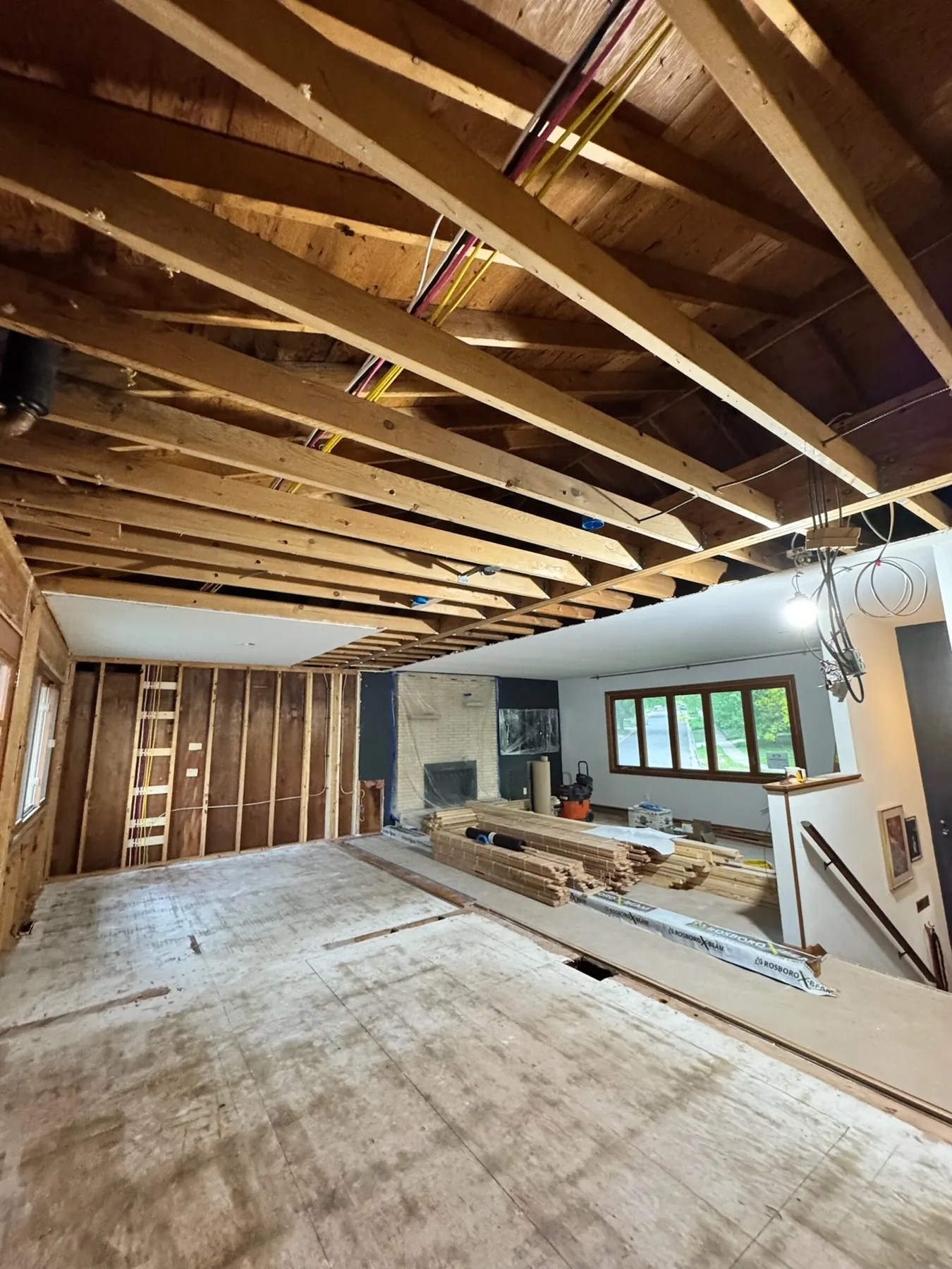 Madison Midcentury Home: Open to the joists
