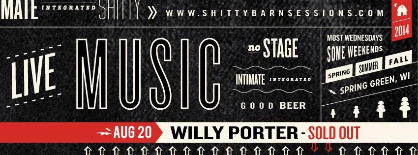 The Shitty Barn: Show announcement - Facebook banner